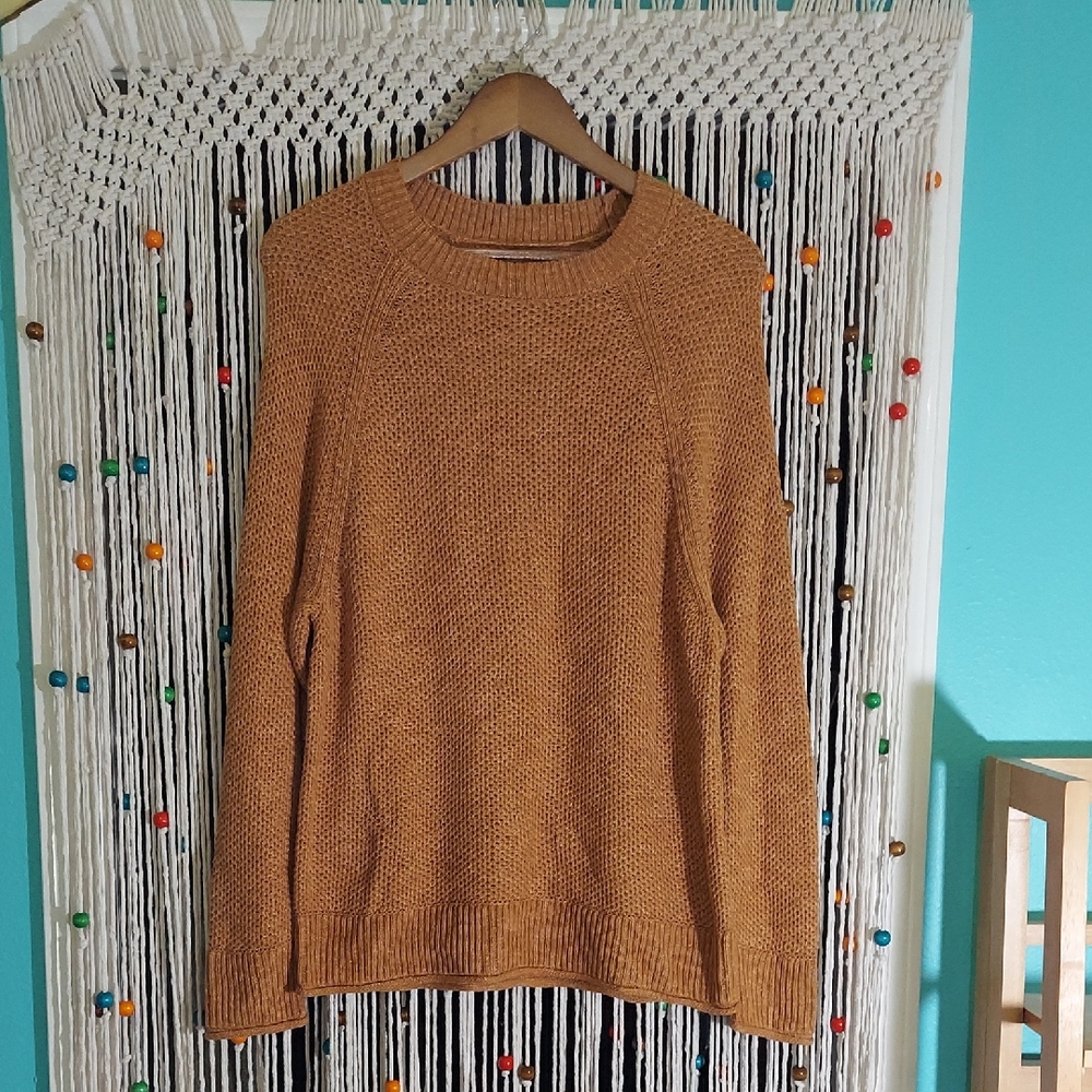 Sonoma Women's Rust Knit Crewneck Sweater